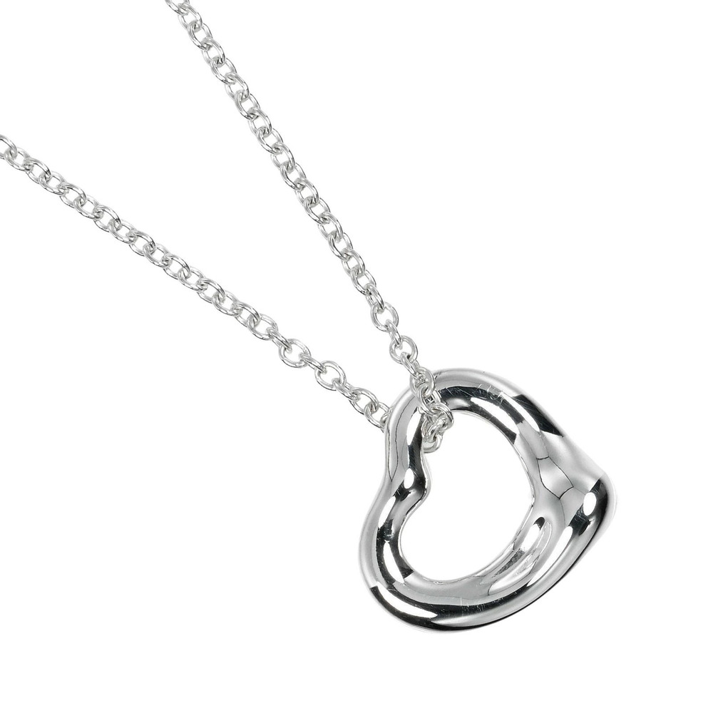 Tiffany Co Open Heart Necklace Sterling Silver